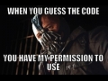 Guess the code, Batman