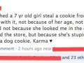 Little girl steals a cookie