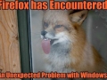 Firefox has encountered..