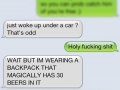Just woke up under a car