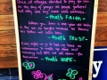 Inspirational board sign
