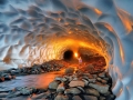 Illuminated Snow Tunnel