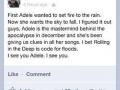 He sees you Adele
