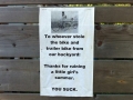 A note to the bike thief