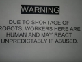 Shortage of robots