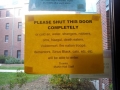 Please shut this door