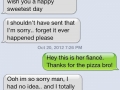 Pizza guy trying it on
