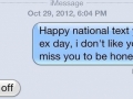 Text your ex day