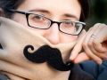 Moustache neck warmer
