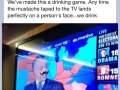 TV Moustache Drinking Game