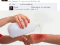 Apply cool water to burn