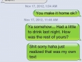 Smooth move, drunk me