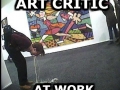Art critic at work