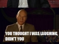 Sir Patrick laughing
