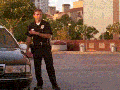 Eye contact with a cop