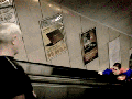 Superman on the escalator