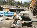 Workers having fun