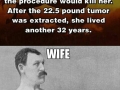 Manly man's wife