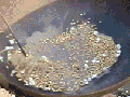 Making popcorn in India