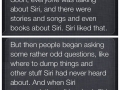 Siri telling a story