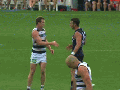 Aussies shaking hands
