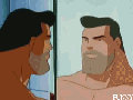 Superman shaving