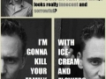 Tom Hiddleston's face