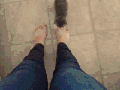 I shall climb up your legs!