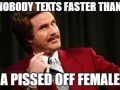 Nobody texts faster than..