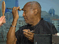 Doing makeup