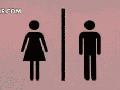 Bathroom sign love story