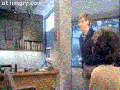 Bill Gates leaps over chair