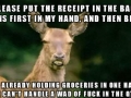 Irate advice deer