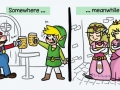 Mario & Link having fun