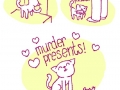 Cat bringing dead mice