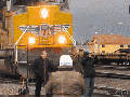Close call with train