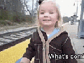 Reaction to seeing a train