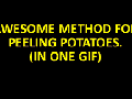Peeling potatoes