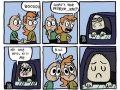 Boo to kissing