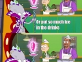 Ice in the drinks