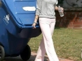 Selena taking out the trash