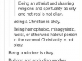 Know what's not okay