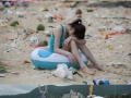 Dirty beaches in China