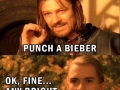 Don't simply punch Bieber