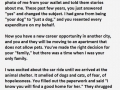 The abandoned dog