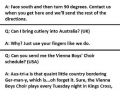 Stupid tourist questions