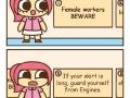 Female workers beware