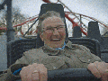 Granny rides rollercoaster