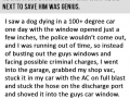 Dying dog in a hot car