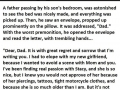 Dad finds horrifying letter
